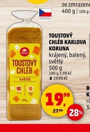 TOUSTOVÝ CHLÉB KARLOVA KORUNA