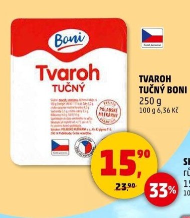 Tvaroh tučný Boni