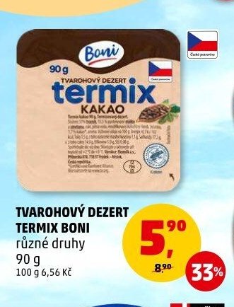 Tvarohový dezert Termix Boni