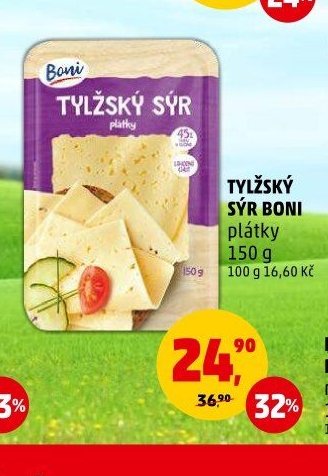 Tylžský sýr Boni plátky