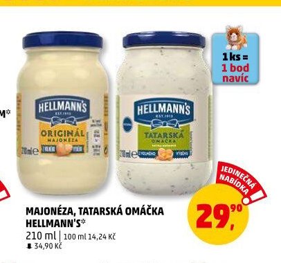 Majonéza, tatarská omáčka Hellmann's