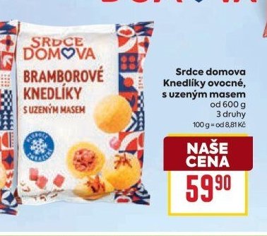Srdce domova Bramborové knedlíky s uzeným masem