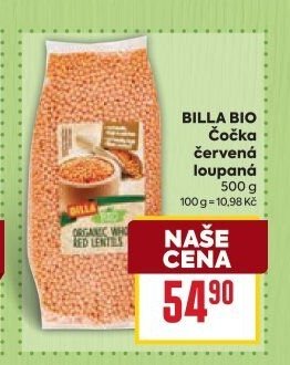 Billa Bio Čočka červená loupaná