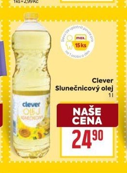 Clever Slunečnicový olej 1 l