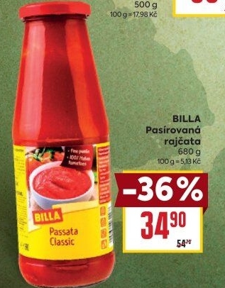 Pasírovaná rajčata Billa