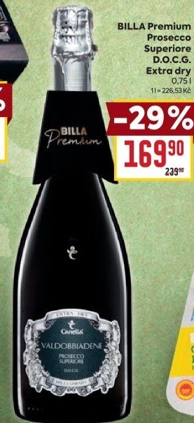 Prosecco Extra Dry Superiore DOCG Billa Premium