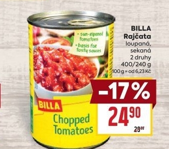 Rajčata loupaná Billa - BILLA akcniletaky.com