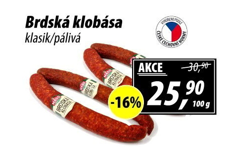 Brdská klobása pálivá Maso Příbram
