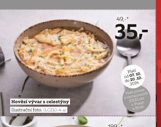 Hovězí vývar s celestýny