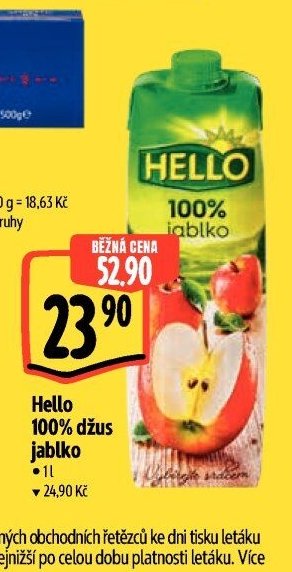 Hello 100% džus jablko