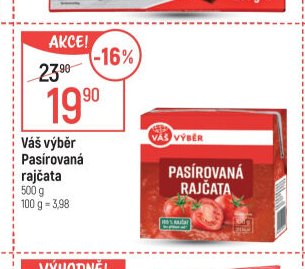 Váš výběr Pasírovaná rajčata