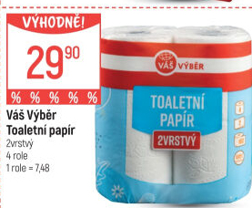 Toaletní papír 2vrstvý Váš Výběr