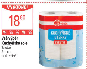 Utěrky kuchyňské 2vrstvé Váš Výběr