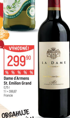 Víno Saint-Émilion Grand Cru La Dame D'