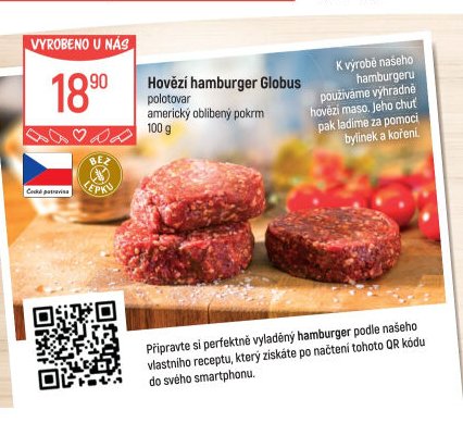 Hovězí hamburger Globus