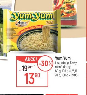 Yum Yum instantní polévky