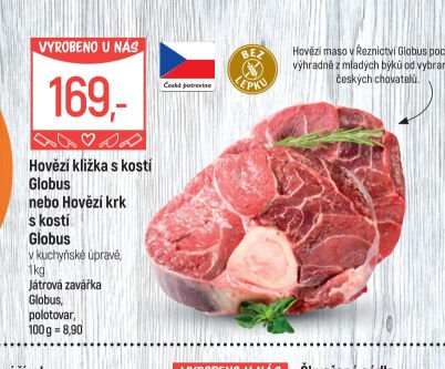 Hovězí kližka s kostí Globus nebo Hovězí krk s kostí Globus