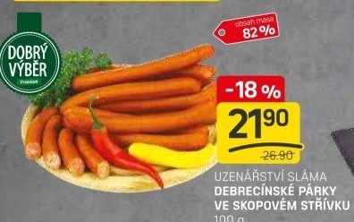 Debrecínské párky Prémium Dobrý Výběr