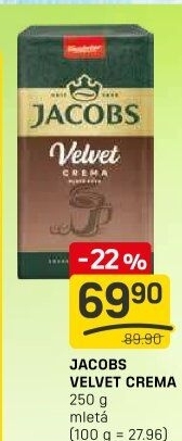 Mletá káva Jacobs Velvet Crema