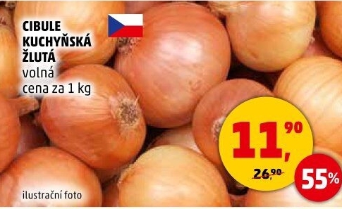 Cibule kuchyňská žlutá