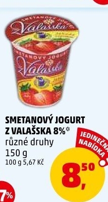 Jogurt smetanový ochucený z Valašska Mlékárna Valašské Meziříčí
