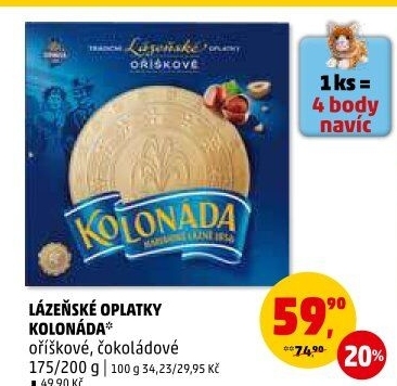 Lázeňské oplatky Kolonáda Opavia