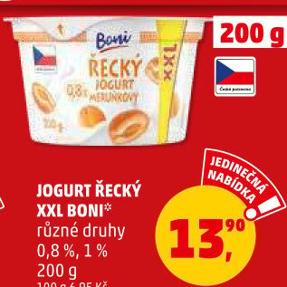 Ochucený jogurt řeckého typu Boni