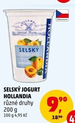 Ochucený jogurt selský Hollandia