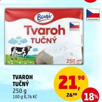 Tvaroh tučný Boni