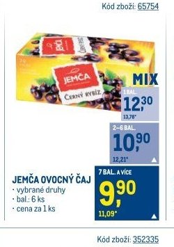 JEMČA OVOCNÝ ČAJ