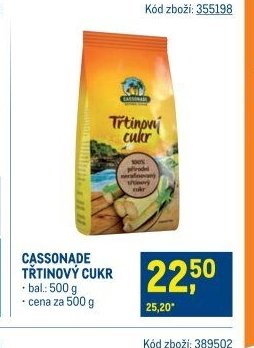 Cassonade třtinový cukr