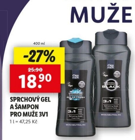 Šampon a sprchový gel 3v1 Cien - Lidl akcniletaky.com