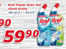 Čistič WC gelový Power Aktiv Gel Bref