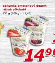 Dezert Bohunka ochucený Kapucín