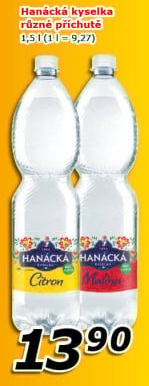 Ochucená voda Hanáckákyselka
