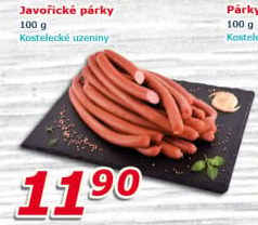 Párky javořické Kostelecké uzeniny