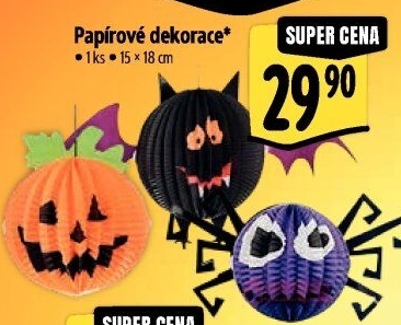 Halloween papírová dekorace