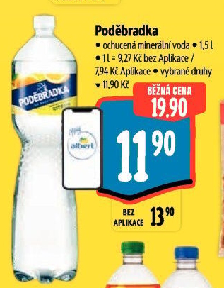 Ochucená voda Poděbradka