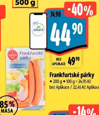Párky frankfurtské Ponnath