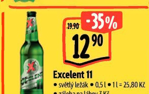 Pivo světlý ležák 11° Excelent