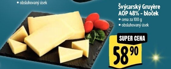 Sýr Gruyére švýcarský AOP 48%