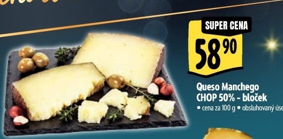 Sýr Manchego Queso CHOP 50%