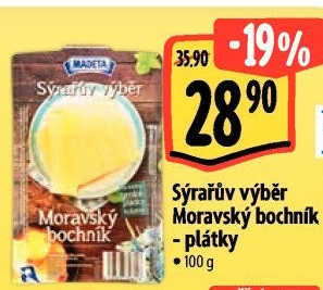 Sýr Moravský bochník 45% Sýrařův výběr Madeta