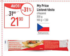 Těsto listové My Price