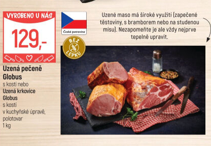 Uzená pečeně s kostí Globus