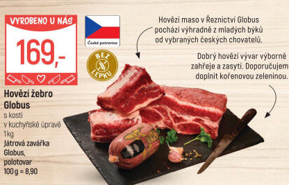 Hovězí žebra s kostí Globus