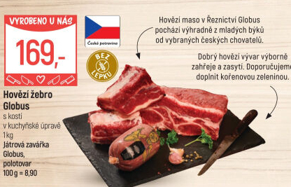 Hovězí žebra s kostí Globus