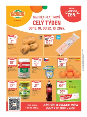 akční leták Globus 16.10.2024-22.10.2024