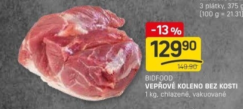 Koleno vepřové bez kosti Bidfood