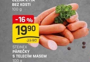 Párečky s telecím masem Steinex